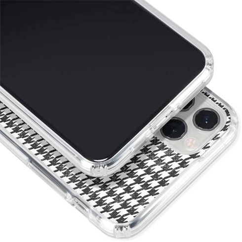 Houndstooth Black/White iPhone 11 Pro Clear Case
