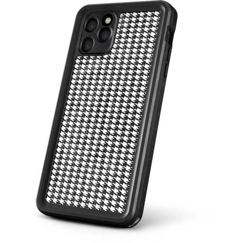 Houndstooth Black/White iPhone 11 Pro Max Waterproof Case
