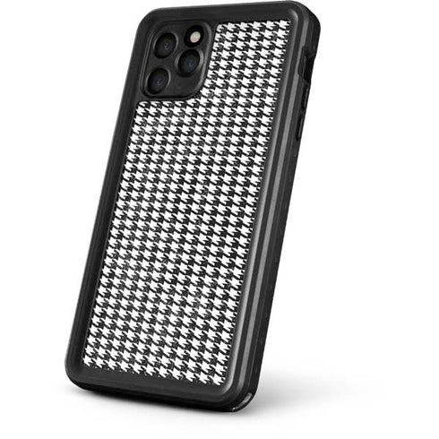 Houndstooth Black/White iPhone 11 Pro Waterproof Case