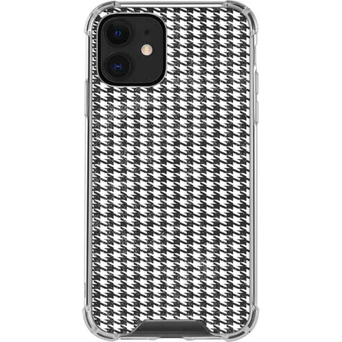 Houndstooth Black/White iPhone 12 Clear Case