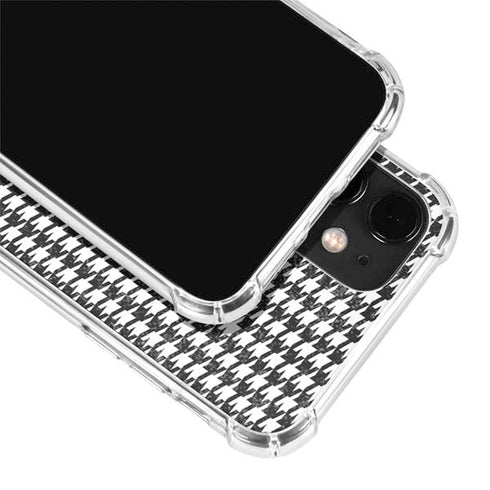 Houndstooth Black/White iPhone 12 Clear Case
