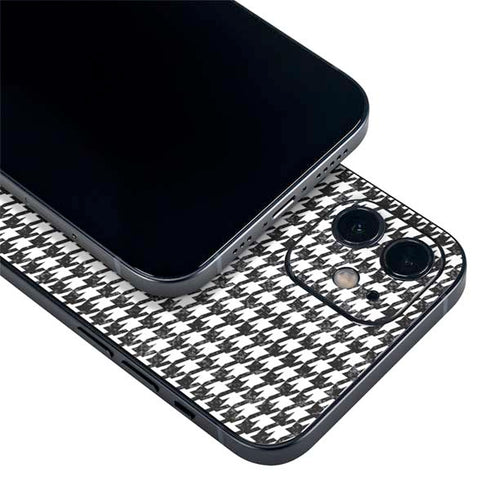 Houndstooth Black/White iPhone 12 Mini Skin