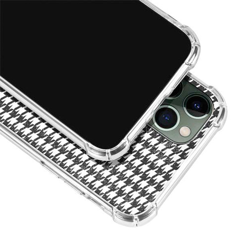 Houndstooth Black/White iPhone 12 Pro Clear Case