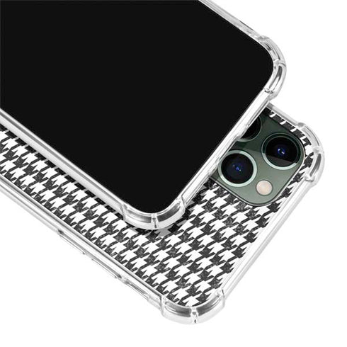 Houndstooth Black/White iPhone 12 Pro Max Clear Case