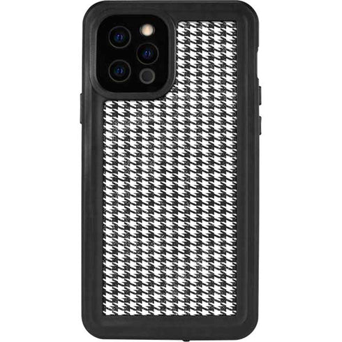 Houndstooth Black/White iPhone 12 Pro Waterproof Case