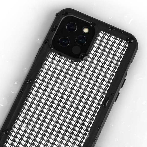 Houndstooth Black/White iPhone 12 Pro Waterproof Case