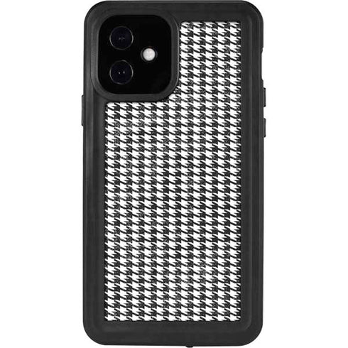 Houndstooth Black/White iPhone 12 Waterproof Case