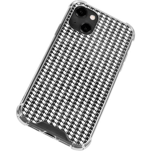 Houndstooth Black/White iPhone 13 Clear Case