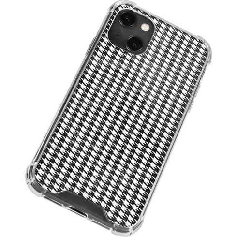 Houndstooth Black/White iPhone 13 Mini Clear Case