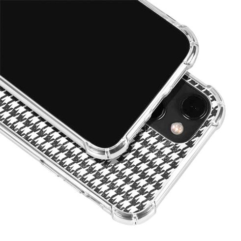 Houndstooth Black/White iPhone 14 Plus Clear Case