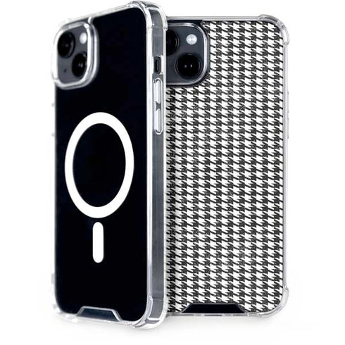 Houndstooth Black/White iPhone 15 Plus MagSafe Case