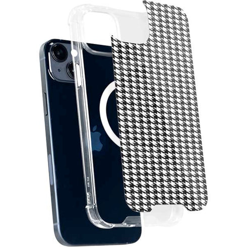 Houndstooth Black/White iPhone 15 Plus MagSafe Case