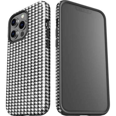 Houndstooth Black/White iPhone 14 Pro Impact Case