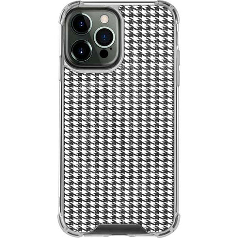 Houndstooth Black/White iPhone 14 Pro Max Clear Case
