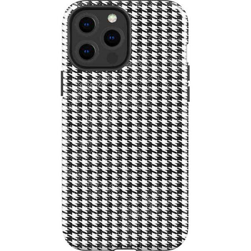 Houndstooth Black/White iPhone 15 Pro Max Impact Case
