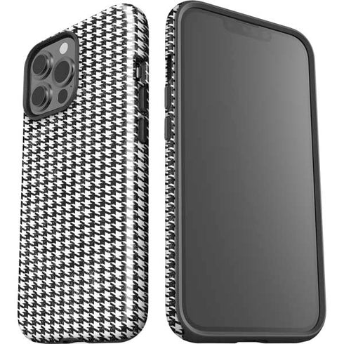 Houndstooth Black/White iPhone 15 Pro Max Impact Case