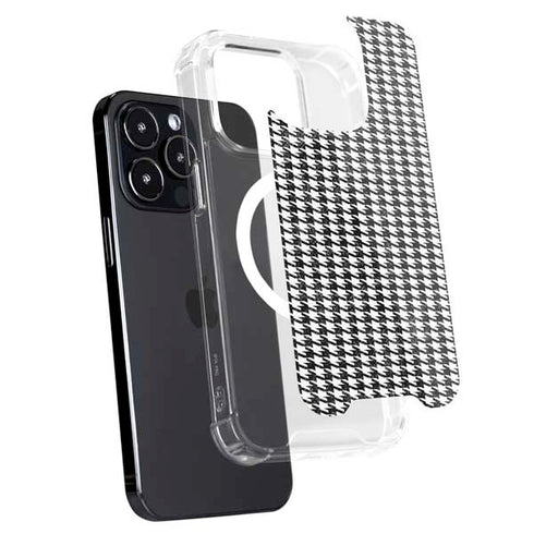 Houndstooth Black/White iPhone 15 Pro Max MagSafe Case