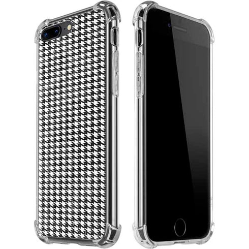 Houndstooth Black/White iPhone 7/8 Plus Clear Case