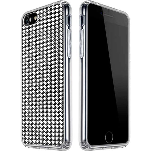 Houndstooth Black/White iPhone SE (2nd & 3rd Gen) Clear Case
