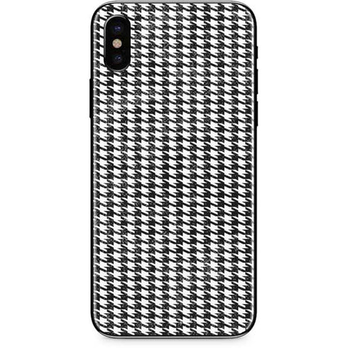 Houndstooth Black/White iPhone X Skin
