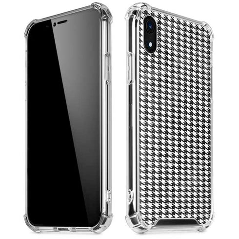 Houndstooth Black/White iPhone XR Clear Case