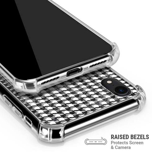 Houndstooth Black/White iPhone XR Clear Case