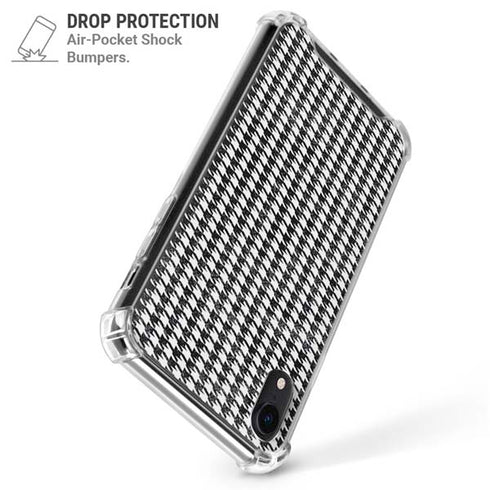 Houndstooth Black/White iPhone XR Clear Case