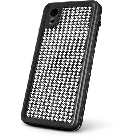 Houndstooth Black/White iPhone XR Waterproof Case