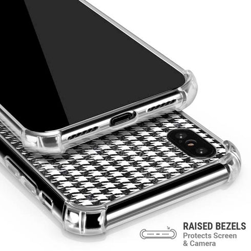 Houndstooth Black/White iPhone XS Max Clear Case