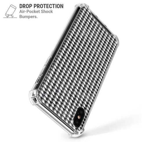 Houndstooth Black/White iPhone XS Max Clear Case