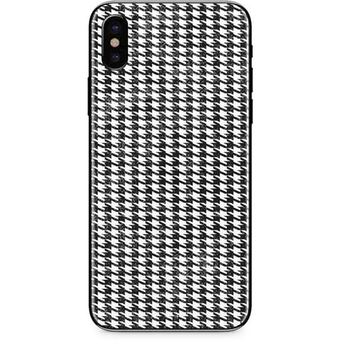 Houndstooth Black/White iPhone XS Skin