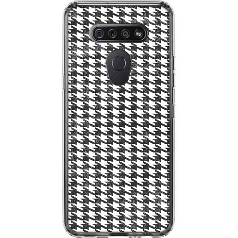 Houndstooth Black/White LG K51/Q51 Clear Case