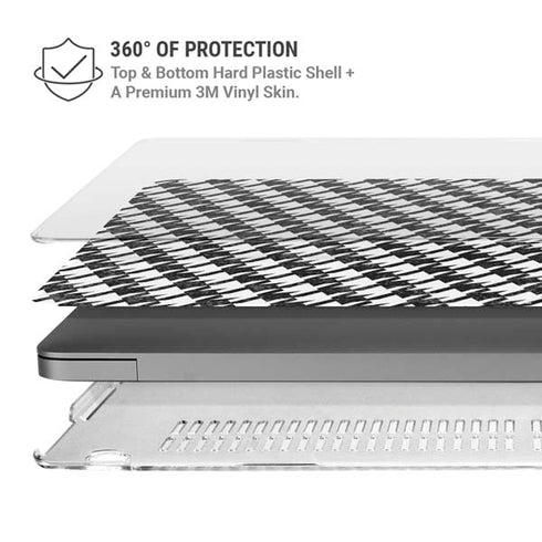 Houndstooth Black/White MacBook Pro 16in (2021-25) Case plus Skin
