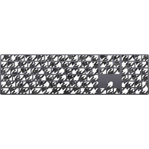 Houndstooth Black/White Magic Keyboard with Numeric Keypad Skin