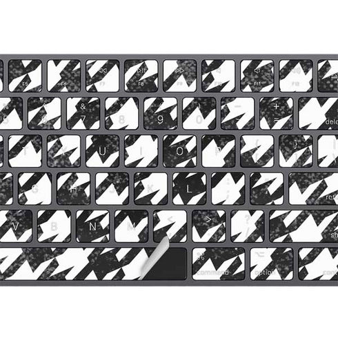 Houndstooth Black/White Magic Keyboard with Numeric Keypad Skin