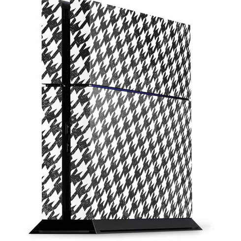 Houndstooth Black/White PS4 Console Skin