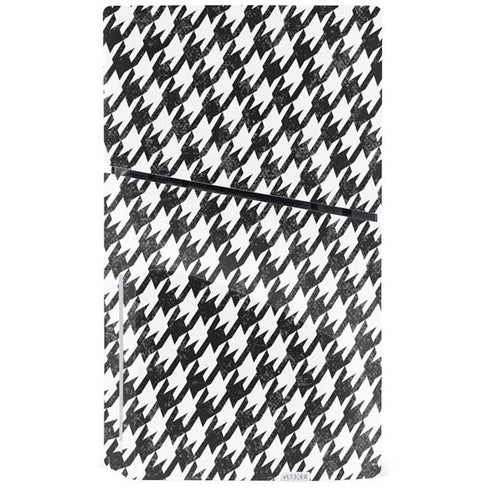 Houndstooth Black/White PS5 Slim Disk Console Skin
