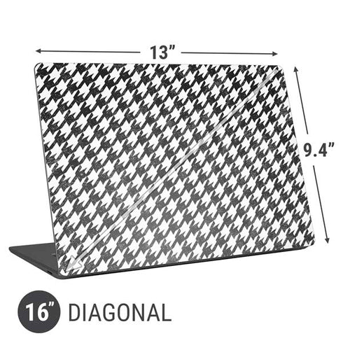 Houndstooth Black/White Universal Laptop 16in (13 x 9.4in) Skin