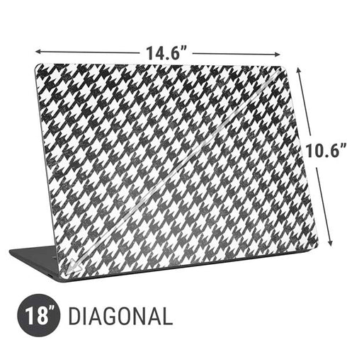 Houndstooth Black/White Universal Laptop 18in (14.6 x 10.6in) Skin