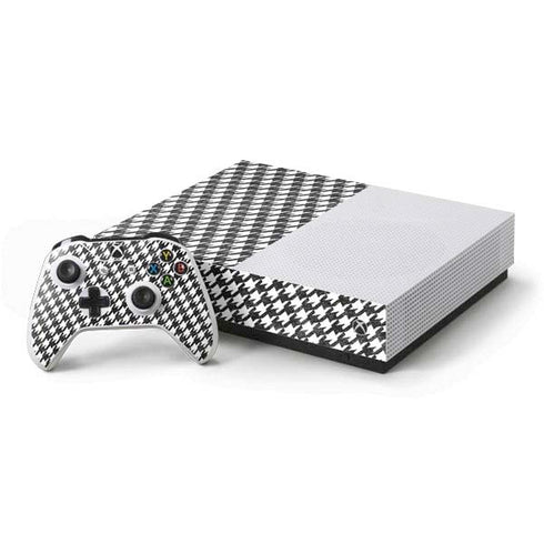Houndstooth Black/White Xbox One S All-Digital Edition Bundle Skin