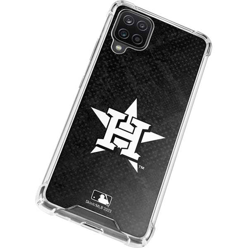 MLB Houston Astros Dark Wash Galaxy A12 Clear Case