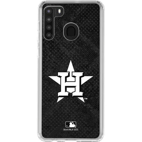MLB Houston Astros Dark Wash Galaxy A21 Clear Case
