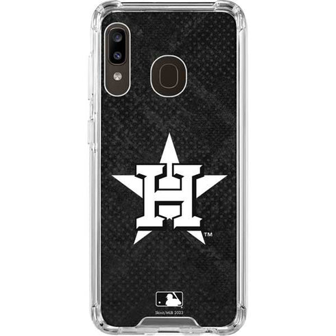 MLB Houston Astros Dark Wash Galaxy A30 Clear Case