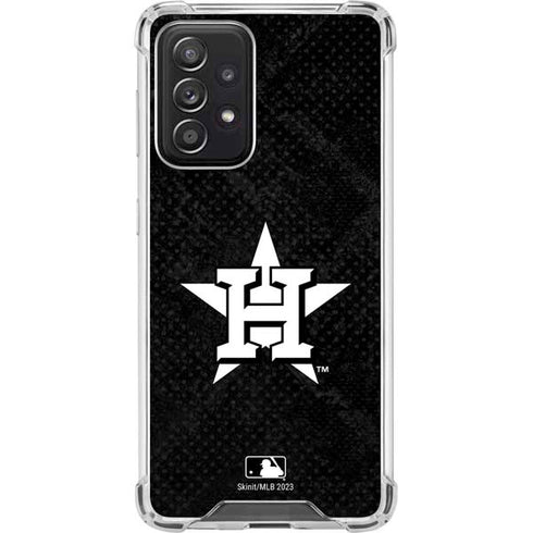 MLB Houston Astros Dark Wash Galaxy A52 5G Clear Case