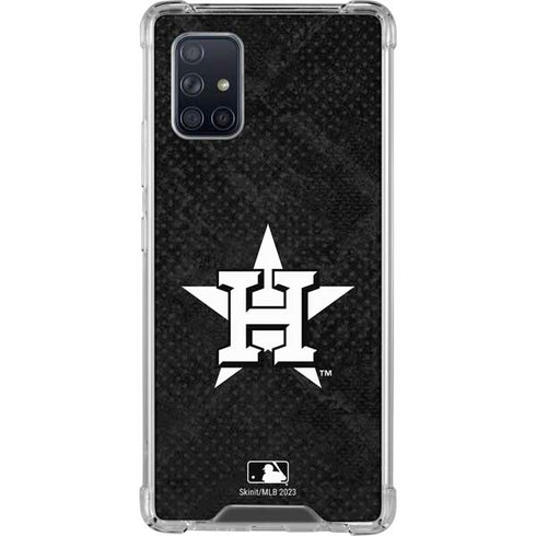 MLB Houston Astros Dark Wash Galaxy A71 5G Clear Case