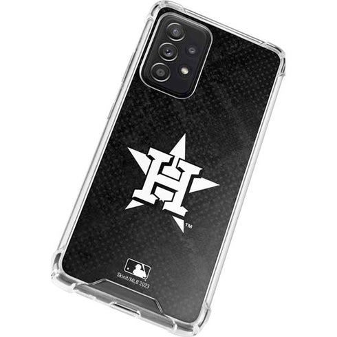 MLB Houston Astros Dark Wash Galaxy A72 5G Clear Case