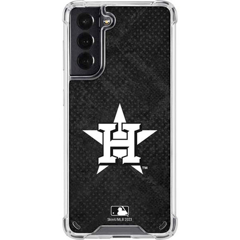 MLB Houston Astros Dark Wash Galaxy S21 5G Clear Case