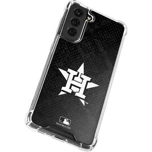 MLB Houston Astros Dark Wash Galaxy S21 FE Clear Case