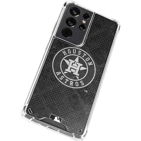 MLB Houston Astros Dark Wash Galaxy S21 Ultra 5G Clear Case