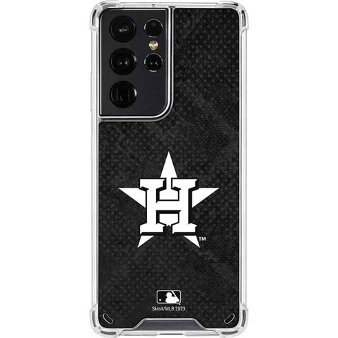 MLB Houston Astros Dark Wash Galaxy S21 Ultra 5G Clear Case